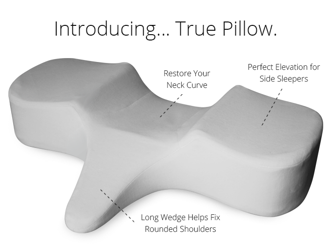Special pillow that fixes rounded shoulders 