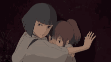 Haku protecting Chihiro in Spirited Away GIF
