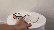 Demonstration of how blue light blocking glasses work with UV rays