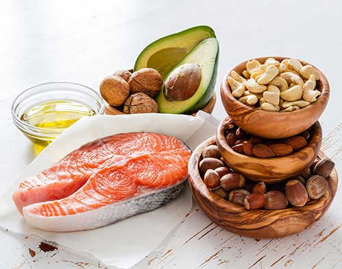 All the foods that have a high iron content such as avocados meats and nuts